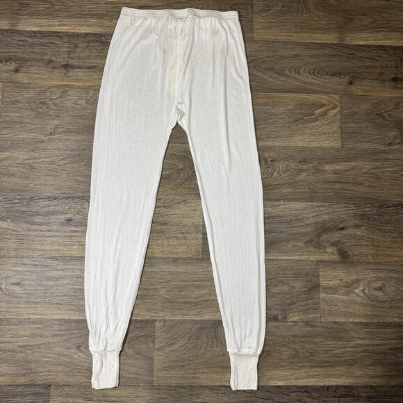 Vintage SportSilks 100% Silk Baselayer Leggings White Mens - Size L - Picture 8 of 10